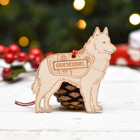 Personalised Groenendael Dog Decoration
