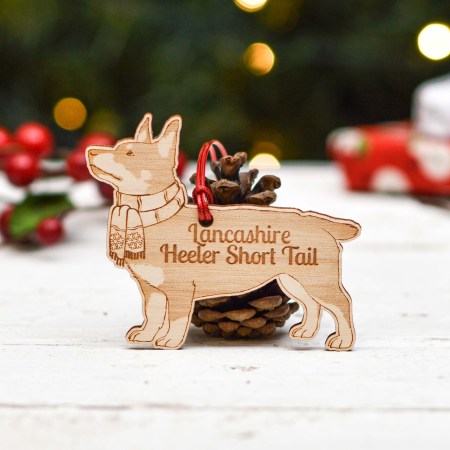 Personalised Lancashire Heeler Short Tail Dog Decoration