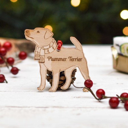 Personalised Plummer Terrier Dog Decoration