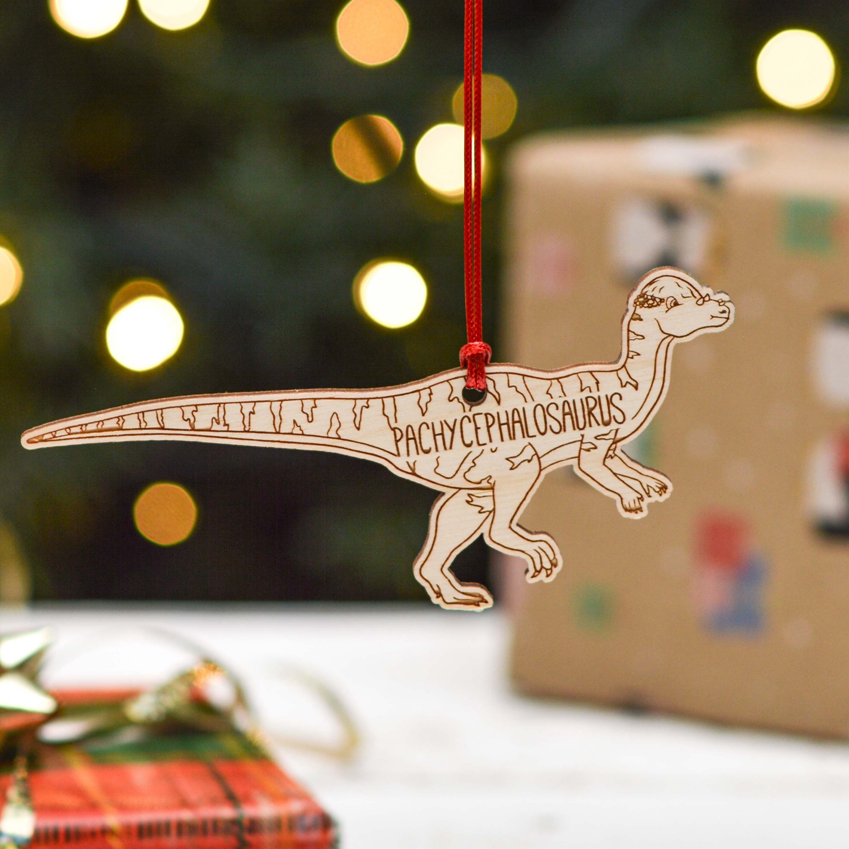 Personalised Pachycephalosaurus Dinosaur Decoration