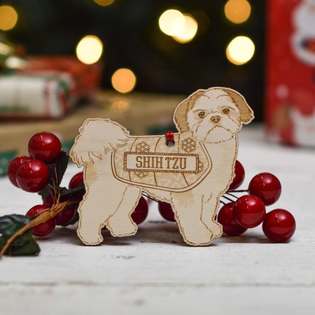Personalised Shih Tzu Dog Decoration - Detailed