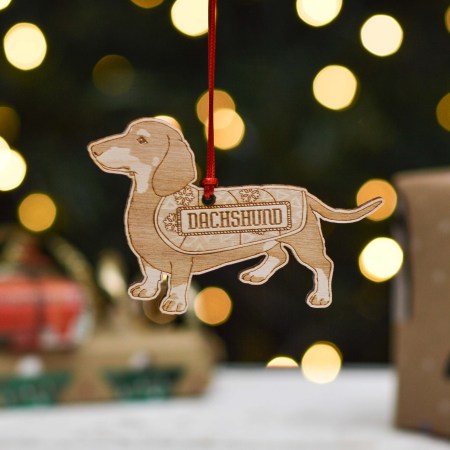 Personalised Dachshund Dog Decoration - Detailed