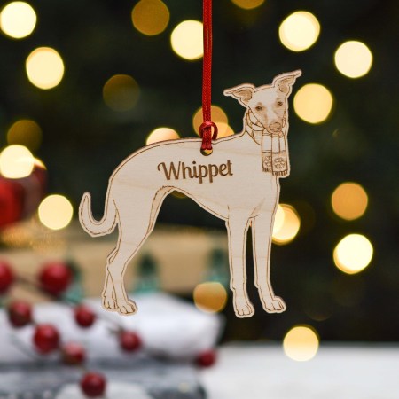 Personalised Whippet Dog Decoration - Detailed