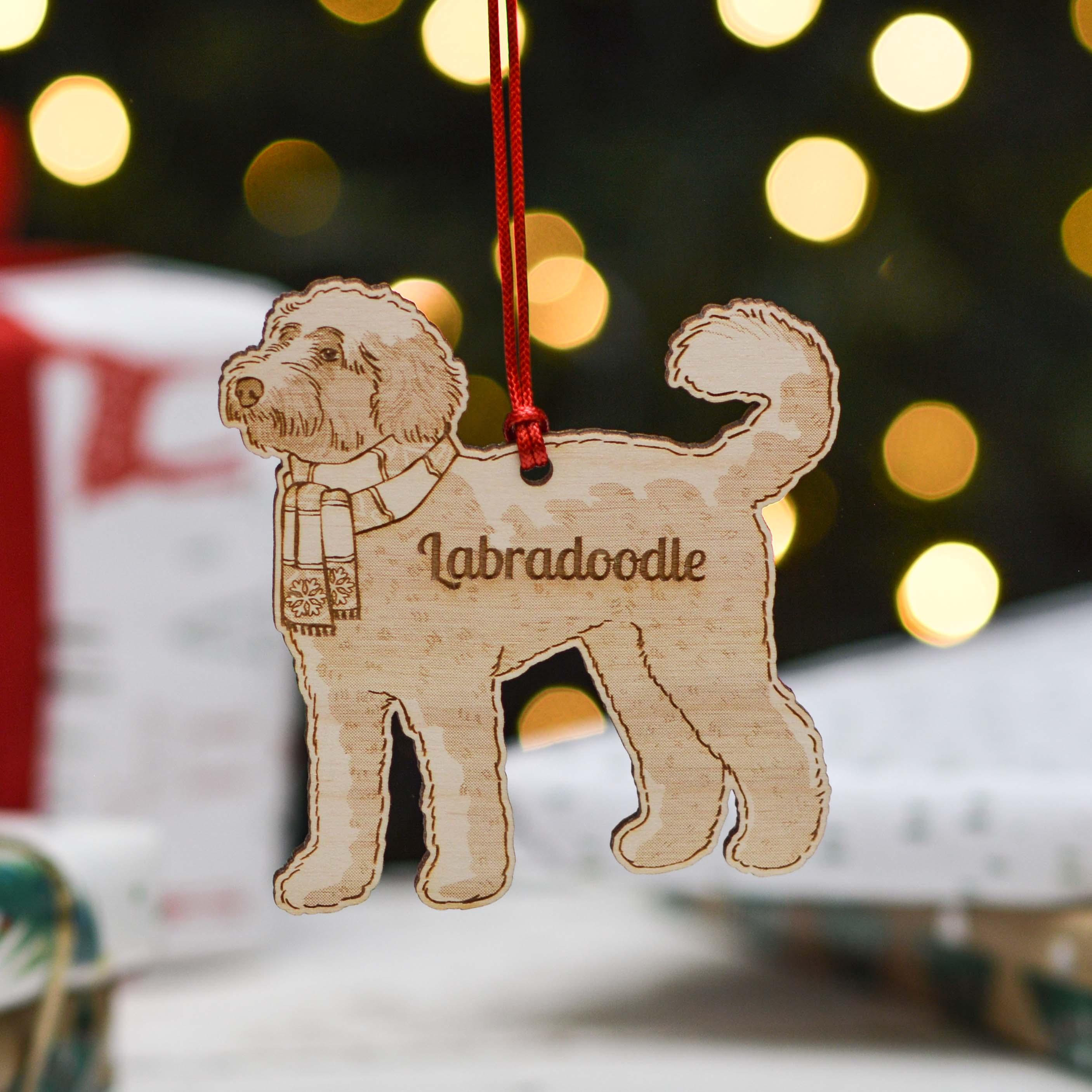 Personalised Labradoodle Dog Decoration - Detailed