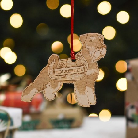 Personalised Miniature Schnauzer Dog Decoration - Detailed