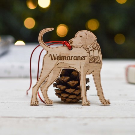 Personalised Weimaraner Dog Decoration - Detailed