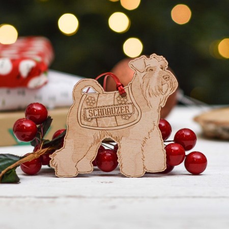 Personalised Schnauzer Dog Decoration - Detailed