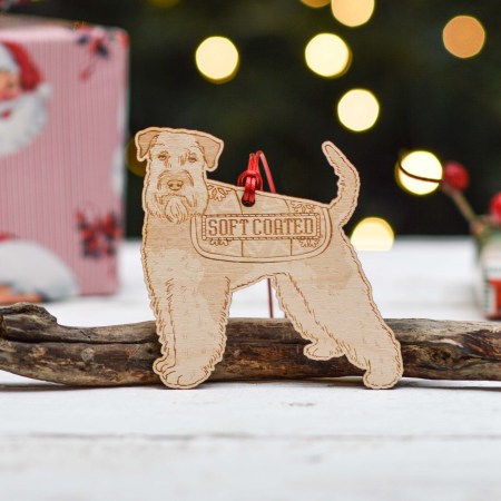 Personalised Soft Coated Wheaten Terrier Dog Decoration - Detailed