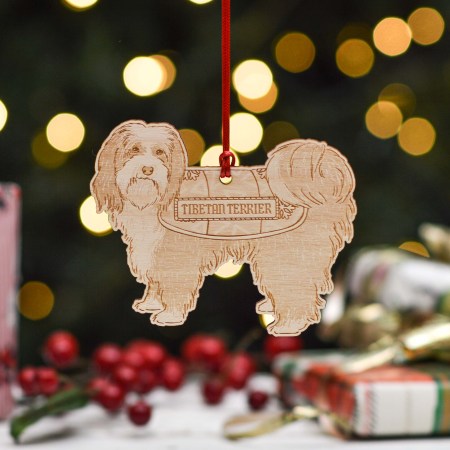 Personalised Tibetan Terrier Dog Decoration - Detailed