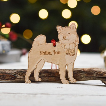 Personalised Shiba Inu Dog Decoration - Detailed