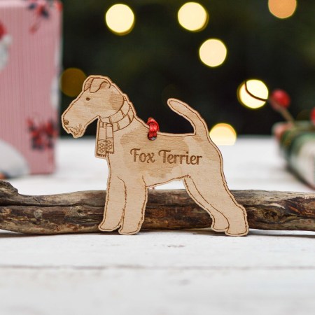 Personalised Fox Terrier Dog Decoration - Detailed
