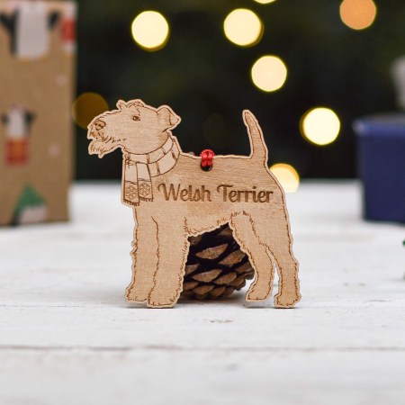 Personalised Welsh Terrier Dog Decoration - Detailed