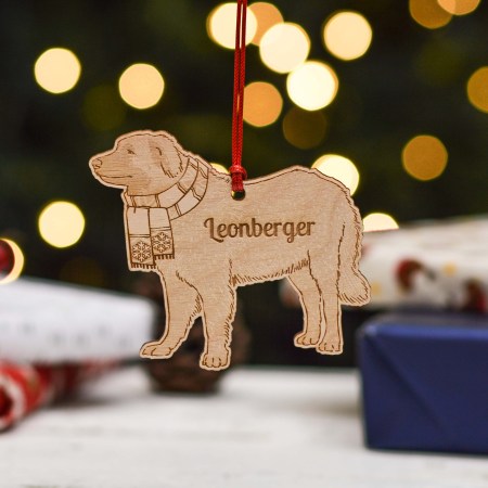 Personalised Leonberger Dog Decoration - Detailed