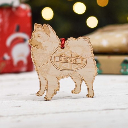 Personalised Eurasier Dog Decoration - Detailed