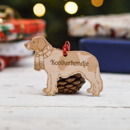 Personalised Kooikerhondje Dog Decoration - Detailed