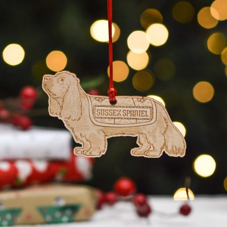 Personalised Sussex Spaniel Dog Decoration - Detailed