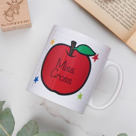 Personalised Teacher Mug Apple