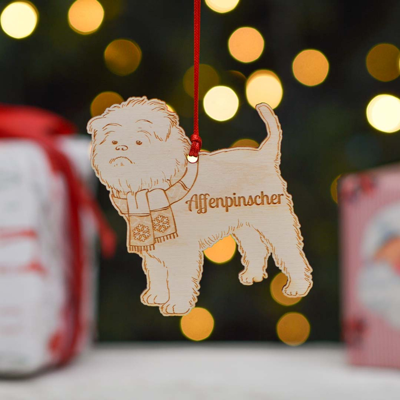 Personalised Affenpinscher Dog Decoration - Detailed