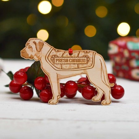 Personalised Presa Canario Dog Decoration - Detailed
