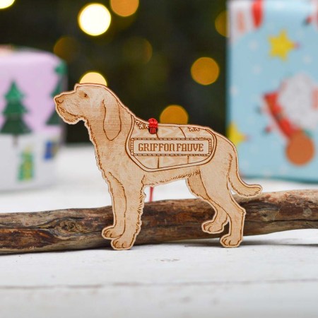 Personalised Griffon Fauve de Bretagne Dog Decoration - Detailed