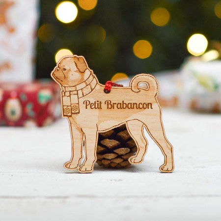 Personalised Petit Brabancon Dog Decoration - Detailed