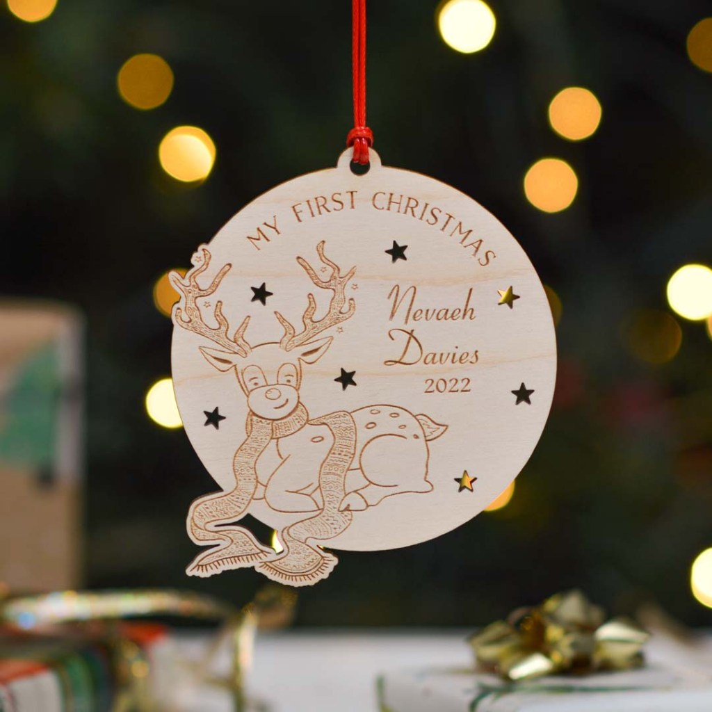 Personalised My First Christmas - Reindeer Decoration