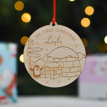 Personalised My First Christmas - Penguin Decoration