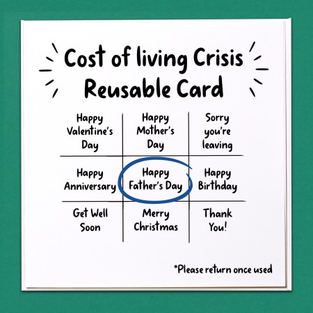 Cost of living crisis Fathers Day Card