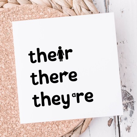 Their there theyre Teacher Card