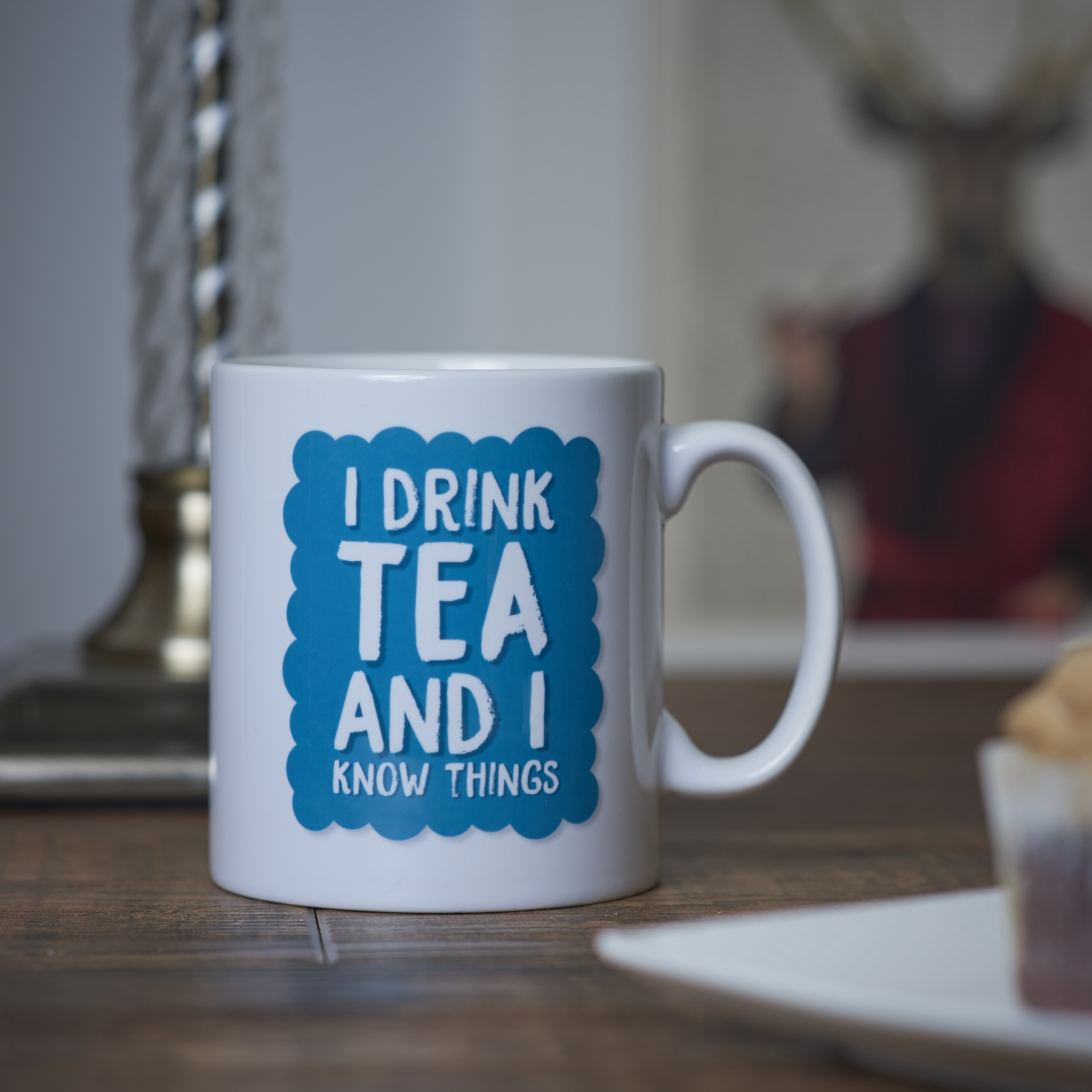 I drink tea and I know things mug