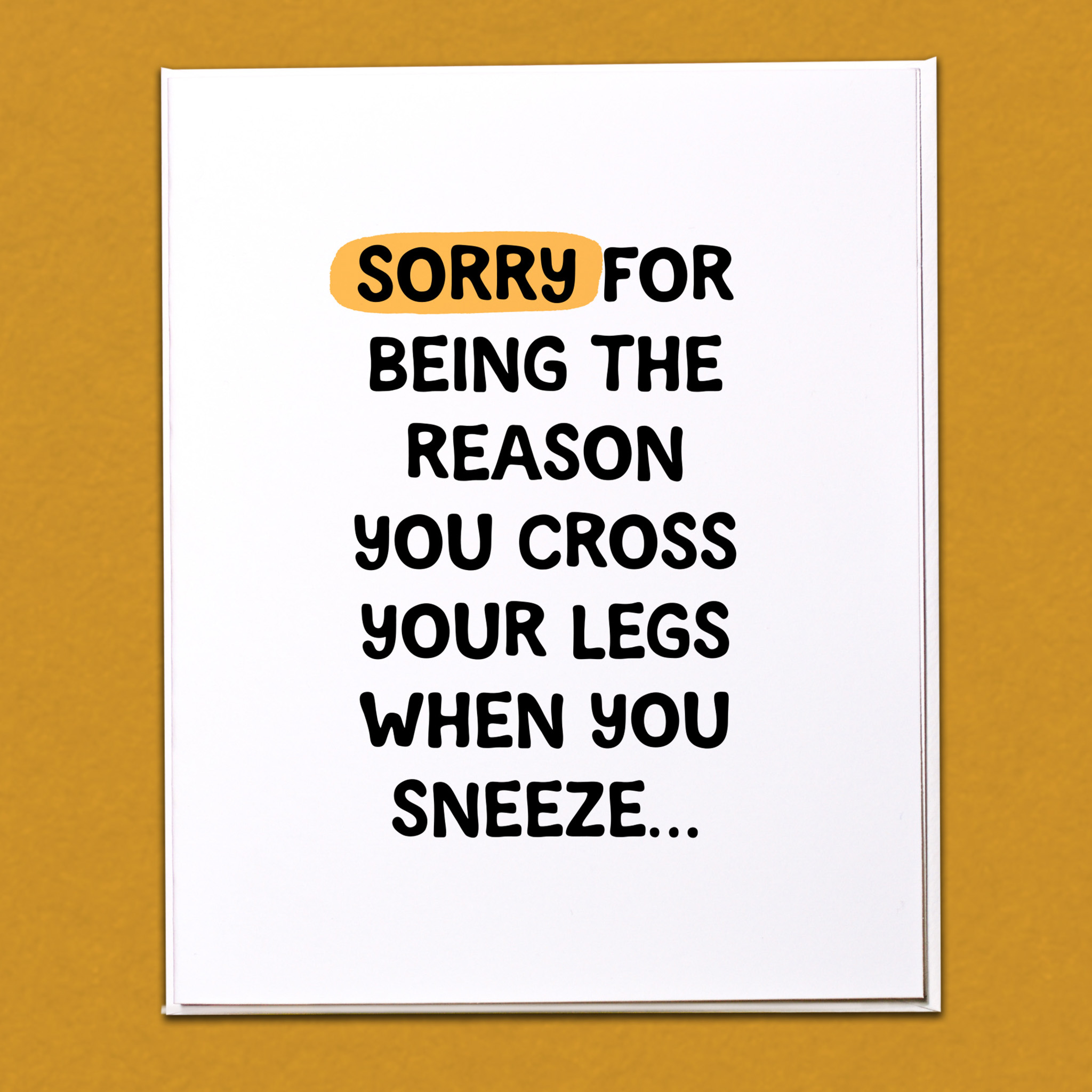 The reason you cross your legs when you sneeze Card
