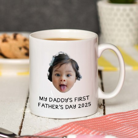 Personalised Photo Face Mug First Day