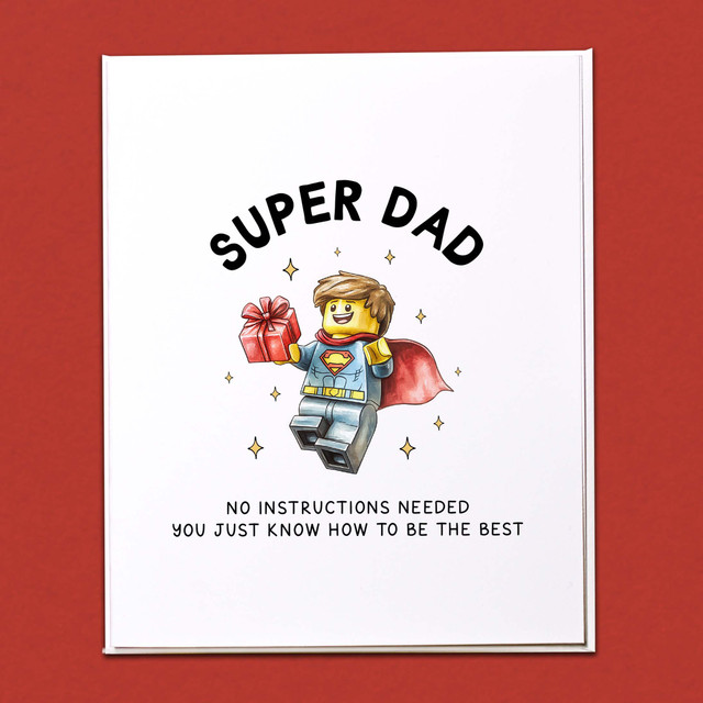 No instructions need Super Dad Card