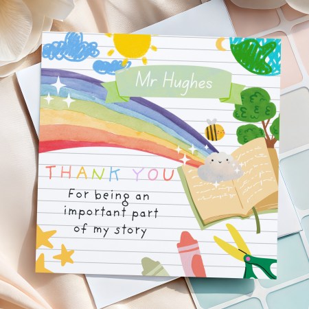Personalised Important Part of my story Teacher Card