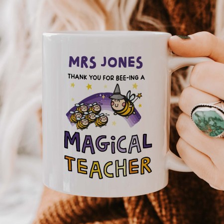 Personalised Bee-ing the best Teacher Mug