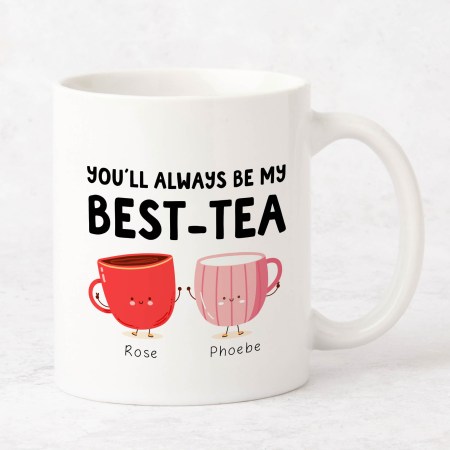 Personalised You'll always be my best-tea Red Mug