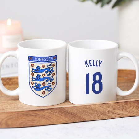 Personalised Lionesses England Football Team Mug