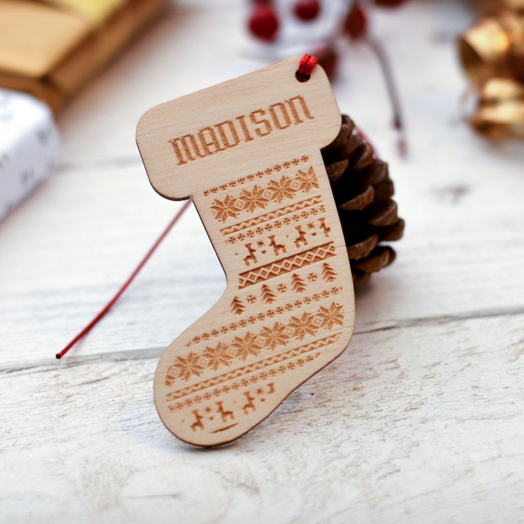 Personalised Fairisle Stocking Decoration