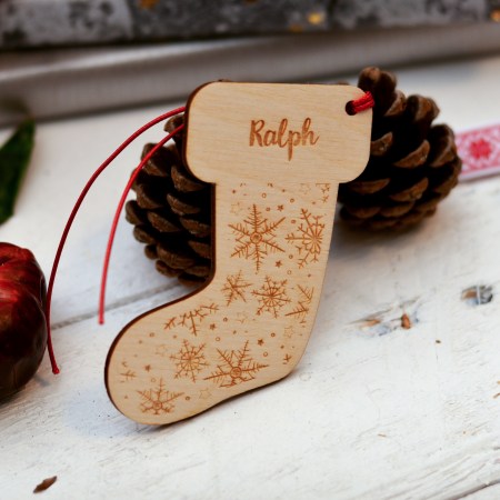 Personalised Snowflake Stocking Decoration