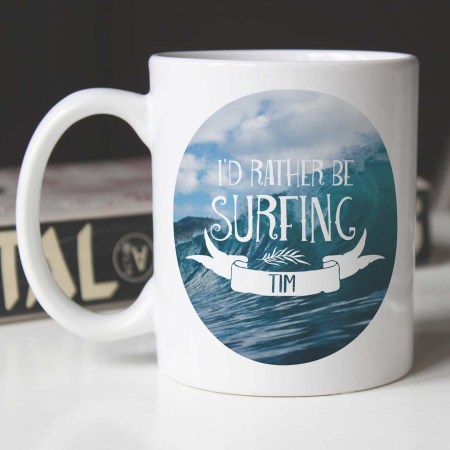 Personalised Mug I'd rather be surfing
