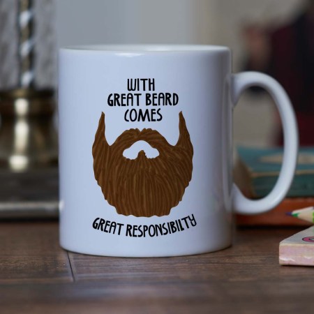 With great beard comes great responsibility Mug - Brown