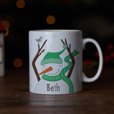 Personalised Snowman Mug
