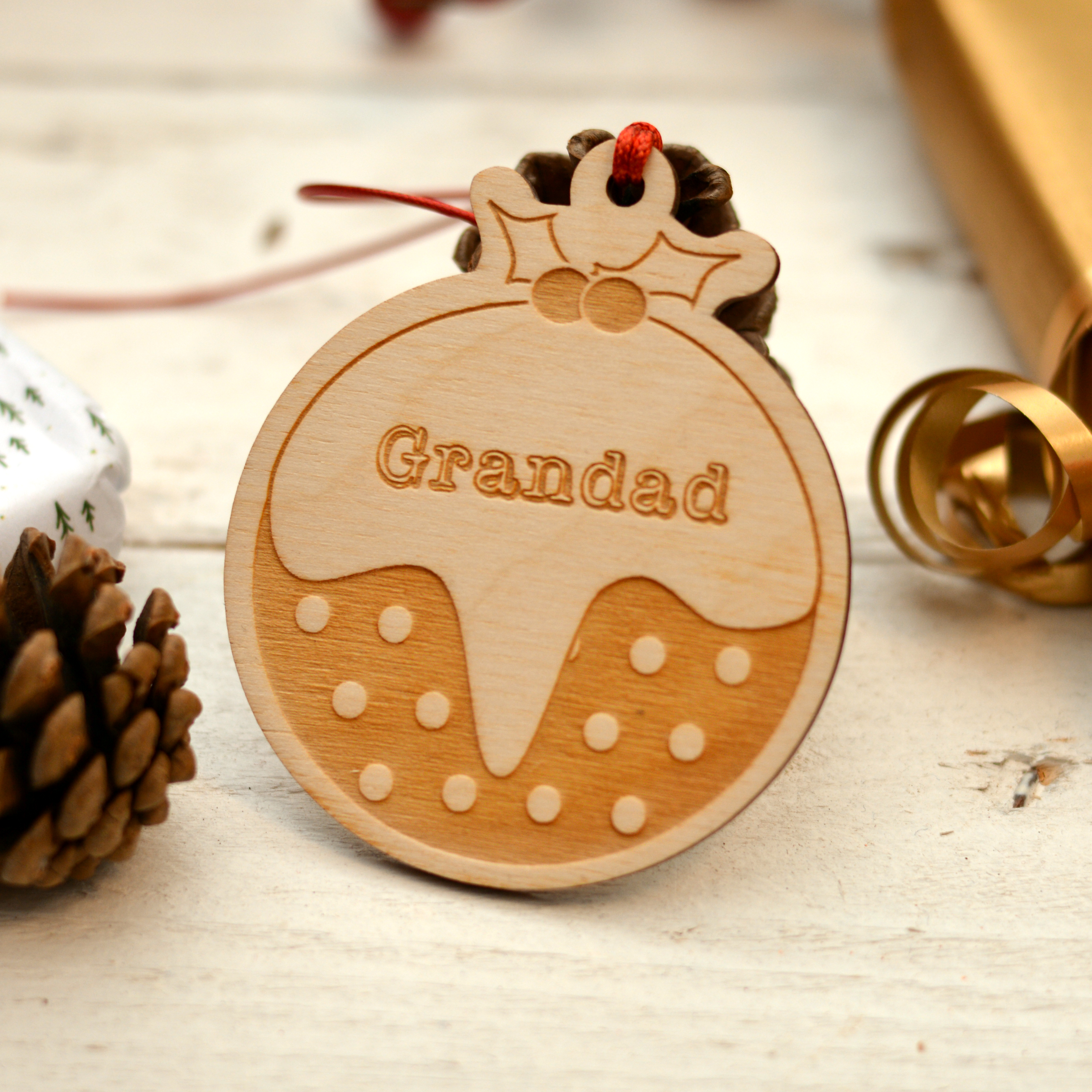 Personalised Christmas Pudding Decoration