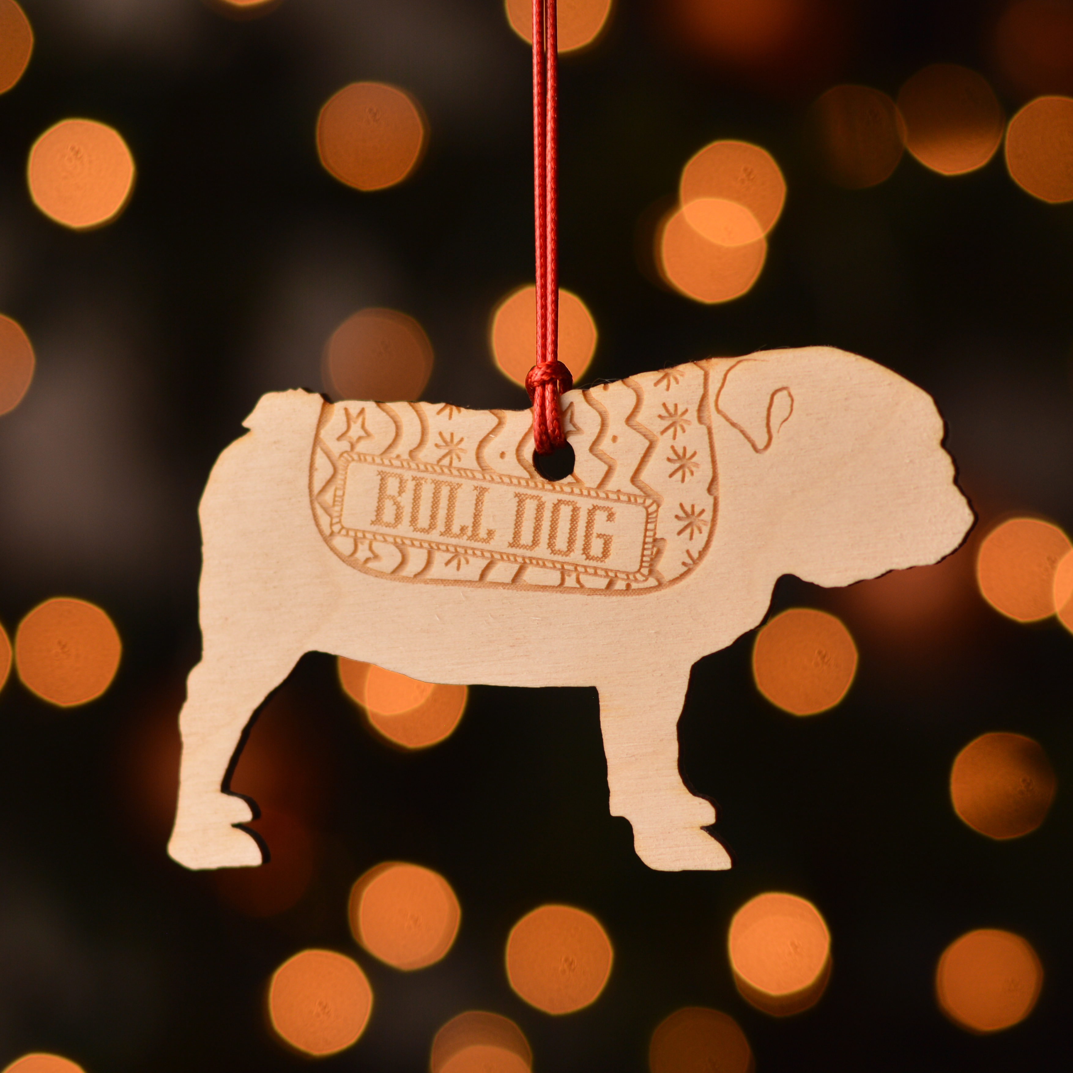 Personalised Bulldog Dog Decoration