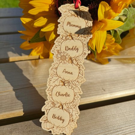 Personalised Autumn Family Decoration