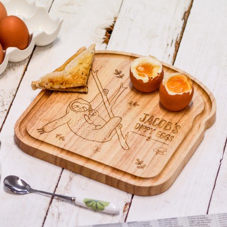 Personalised Breakfast Egg Board - Sloth