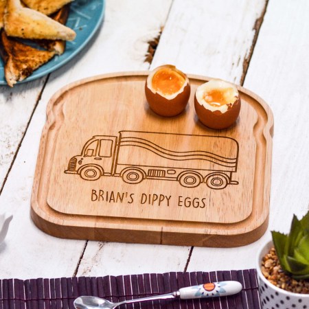 Personalised Breakfast Egg Board - Lorry