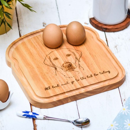 Personalised Breakfast Egg Board - Labrador