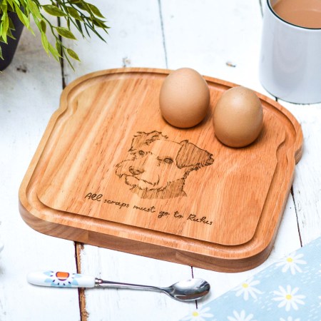 Personalised Breakfast Egg Board - Miniature Schnauzer