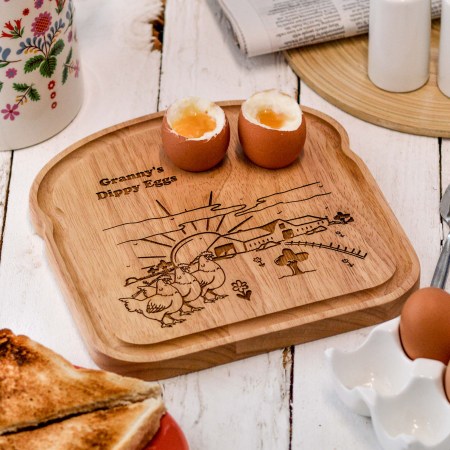 Personalised Breakfast Egg Board - Farm